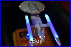 Pro Built LED Lighted withstand Star Trek USS Excelsior Movie model Stand Sound FX