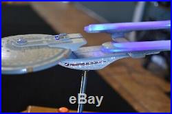 Pro Built LED Lighted withstand Star Trek USS Excelsior Movie model Stand Sound FX