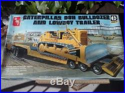Rarest Kit Amt T-558 1/25 Caterpillar Bulldozer Dbh Lowboy Trailer New Sealed