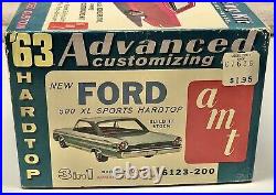 RARE 1963 AMT ANNUAL #6123-200 1963 Ford Galaxie 500 XL. Screw Chassis. NOS. Box