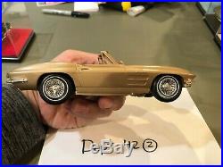 RARE 1963 Chevrolet Chevy CORVETTE Convertible Dealer PROMO MODEL GOLD