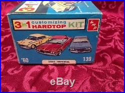 RARE AMT 1960 Chrysler Imperial HARD TOP 3 In 1 Model Kit