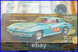 RARE AMT 1965 Corvette Stingray Slot Car Racing Kit 1/25 Complete withEngine NIB