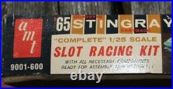 RARE AMT 1965 Corvette Stingray Slot Car Racing Kit 1/25 Complete withEngine NIB