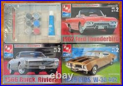 RARE, AMT ERTL 3-Car Model Kit Value Pack, 1969 442, 1966 Riviera, 1962 T-Bird