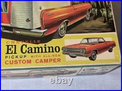 RARE ORG 1/25 AMT'65 CHEVELLE EL CAMINO PICKUP CUSTOM CAMPER 8735-200 MIB 60s RARE ORG 1/25 AMT'65 CHEVELLE EL CAMINO PICKUP CUSTOM CAMPER 8735-200 MIB 60s
