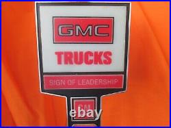 RARE Vintage 1970's GMC Trucks Dealership Promo Desk Sign of Leadership 125
