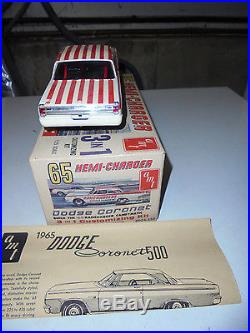 RARE vintage AMT 1965 Dodge Coronet 500 withbox and instructions, NO RESERVE