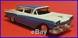 Rare 1957 Ford Custom 300 Friction Promo Car Blue & White Amt