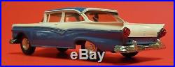 Rare 1957 Ford Custom 300 Friction Promo Car Blue & White Amt