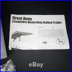 Rare AMT ERTL Great Dane Extendable Heavy Duty FLATBED TRAILER 1/25 Scale