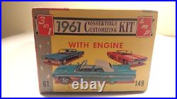 Rare AMT SMP 3 in 1 1961 Chevy Impala Convertible Model Car Kit Partially Built