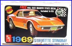 Rare AMT Y912-200 1969 CORVETTE STING RAY 125 model kit mint withbox