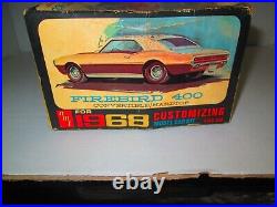 Rare! Original Vintage Amt 1968 Tin Indian Pontiac Firebird 400 Kit Complete