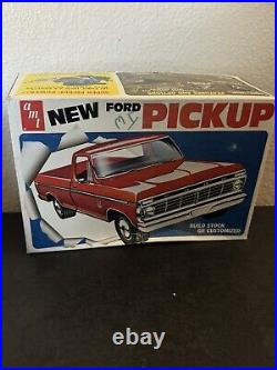 Rare Vintage. 1975 AMT New Ford Pickup Model Open Box All Parts Complete