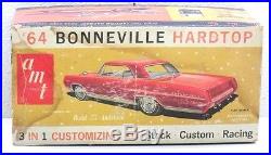 Rare Vintage AMT'64 Pontiac Bonneville Hardtop Annual Car Kit 6624-150 1/25 3n1