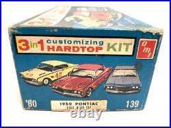 Rare! Vintage Amt 1960 Pontiac Bonneville 2dr Hardtop Built Model Kit Nice Cond