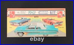 Rare Vintage Model Kit #61-149 AMT 1961 Ford Convertible K111 Open Box Unbuilt