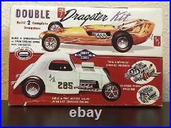 Rare Vintage Original 1967 AMT 1/25 Double Dragster Model Kit withOriginal Box