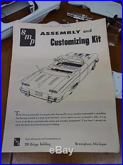 Rare Vintage SMP/AMT'58 Chevy Impala Customizing Kit Partial Build + BONUS
