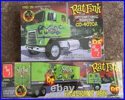 Rat Fink International Transtar Co-4070a & Fruehauf Trailer Model Kits 1/25 Amt
