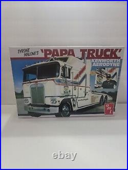 Retro AMT Kenworth Aerodyne PaPa Truck Tyrone Malone 125 Model Kit 932 Open Box