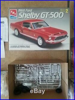 Revell & AMT 1/24 (4) model Kits Corvette 63 & 60 Mustang 66 Shelby GT-500 car