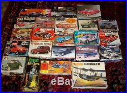 Revell Amt Nsra 1/25 Scale 21 Model Lot 18 Cars 1 Robot & Plane Ect Orig. Boxes