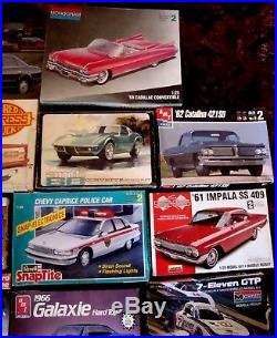 Revell Amt Nsra 1/25 Scale 21 Model Lot 18 Cars 1 Robot & Plane Ect Orig. Boxes