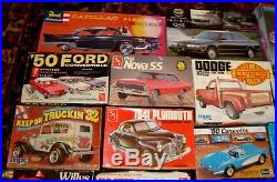 Revell Amt Nsra 1/25 Scale 21 Model Lot 18 Cars 1 Robot & Plane Ect Orig. Boxes