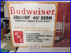 SEALED 125 AMT model car kit Budweiser BIG RIG SET Peterbilt semi truck trailer