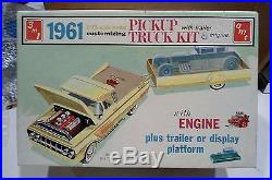 STARTED vintage model car kit 125 AMT 1961 Ford PICKUP Truck K-131 custom 3 in1