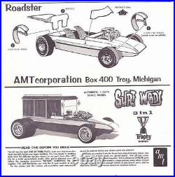 SURF WOODY original 1960s AMT vintage unassembled model car kit Not a reissue