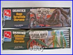 Sealed! 1996 Amt Ertl Model Kits Set Of 2 Gigantics Tarantula & Praying Mantis