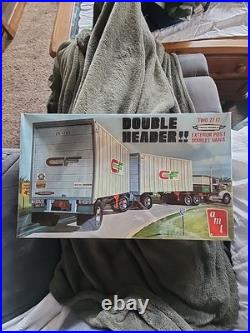 Sealed Vintage Nos Original Amt Double Header Trailmobile Model Kit 1/25