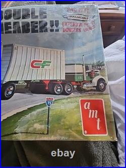 Sealed Vintage Nos Original Amt Double Header Trailmobile Model Kit 1/25