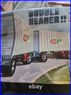 Sealed Vintage Nos Original Amt Double Header Trailmobile Model Kit 1/25