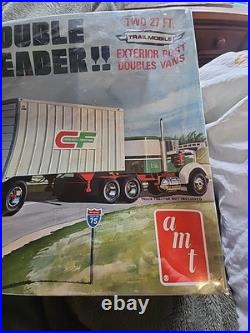 Sealed Vintage Nos Original Amt Double Header Trailmobile Model Kit 1/25