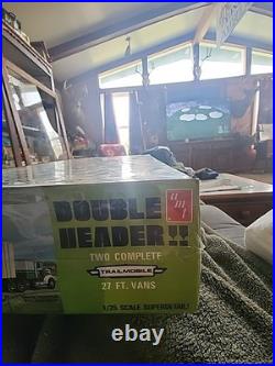 Sealed Vintage Nos Original Amt Double Header Trailmobile Model Kit 1/25