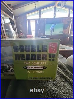 Sealed Vintage Nos Original Amt Double Header Trailmobile Model Kit 1/25