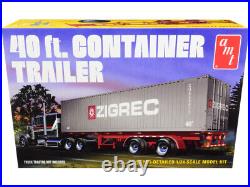 Skill 3 Model Kit 40' Container Trailer 1/24 Scale Model by AMT