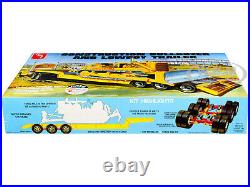 Skill 3 Model Kit Construction Bulldozer & Lowboy Trailer Set 1/25 Amt Amt1218