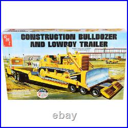 Skill 3 Model Kit Construction Bulldozer and Lowboy Trailer Set of 2 pieces 1