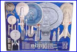 Star Trek 1/2500th scale Enterprise x 7 model kit set by AMT