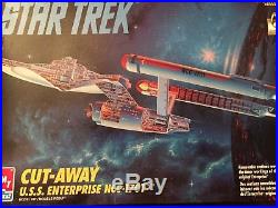 Star Trek Amt cutaway Enterprise 22 inch ship model with electronic kit parts
