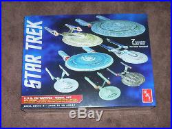 Star Trek Enterprise 7 Ship Boxed Set 1/2500 Scale Amt Round2