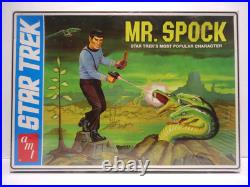 Star Trek Tv Mr. Spock Model Kit & Vulcan Shuttle Amt Model Kit New Sealed