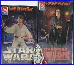 Star Wars Luke Skywalker & The Emperor Model Kits Made By Amt / Ertl In 1995