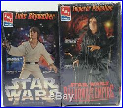 Star Wars Luke Skywalker & The Emperor Model Kits Made By Amt / Ertl In 1995