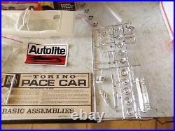 Ultra Rare! Original Vintage Amt 1968 Torino Pace Car Model Kit Autolite